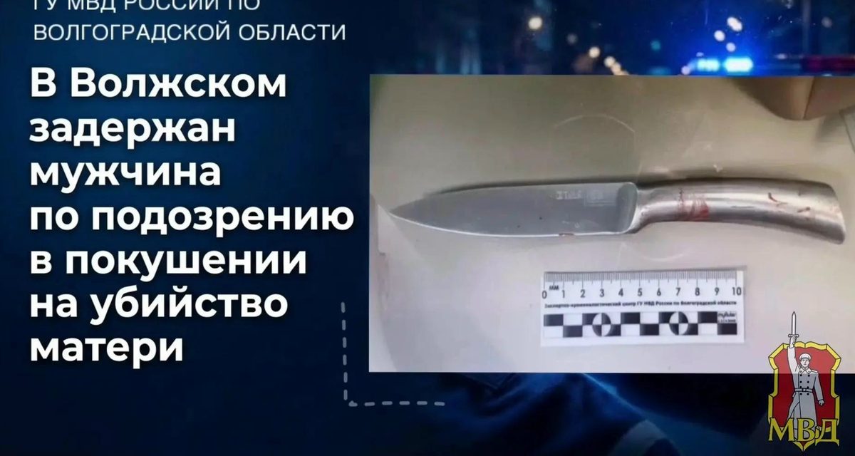 В Волжском мужчину задержали по подозрению в нападении с ножом на мать